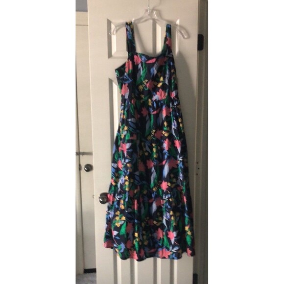 J. Crew Imogine Women's Size 14 Floral Tiered Sleeveless Midi Maxi Dress Cottage - Picture 5 of 8